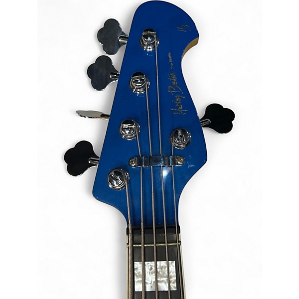 Used Harley Benton PRO SERIES Blue Electric Bass Guitar