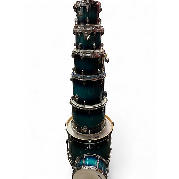 Used TAMA 7 Piece Superstar Classic Blue Lacquer Burst Drum Kit