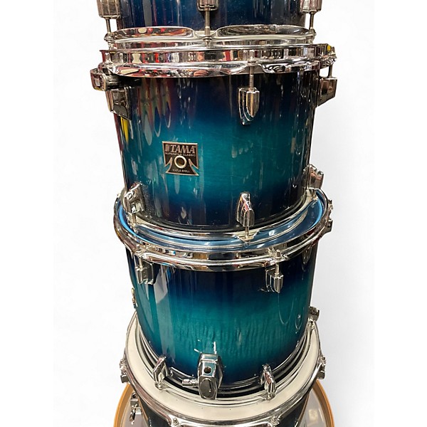 Used TAMA 7 Piece Superstar Classic Blue Lacquer Burst Drum Kit