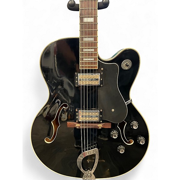Used DeArmond X155 Black Hollow Body Electric Guitar
