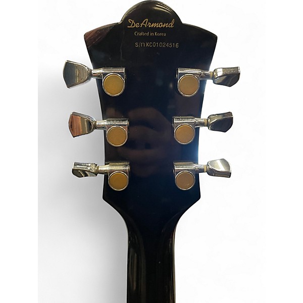Used DeArmond X155 Black Hollow Body Electric Guitar