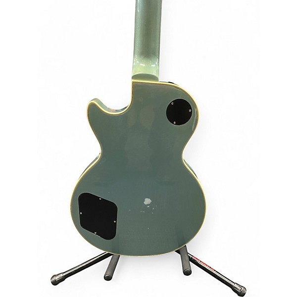 Used 2010s Epiphone Les Paul Custom Pro TV Pelham Blue Solid Body Electric Guitar