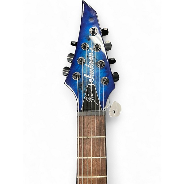 Used 2025 Jackson Pro Series Signature Chris Broderick soloist ht7p7 Transparant blue Solid Body Electric Guitar