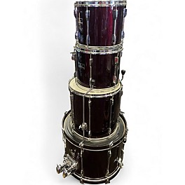 Used Pearl 4 Piece Export red Drum Kit