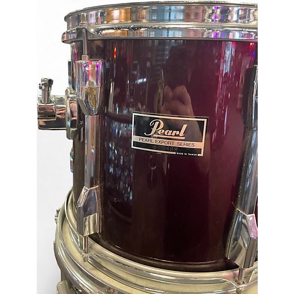 Used Pearl 4 Piece Export red Drum Kit