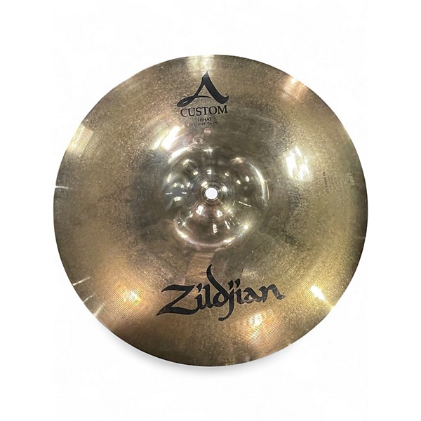 Used Zildjian 14in A Custom Hi Hat Pair Cymbal