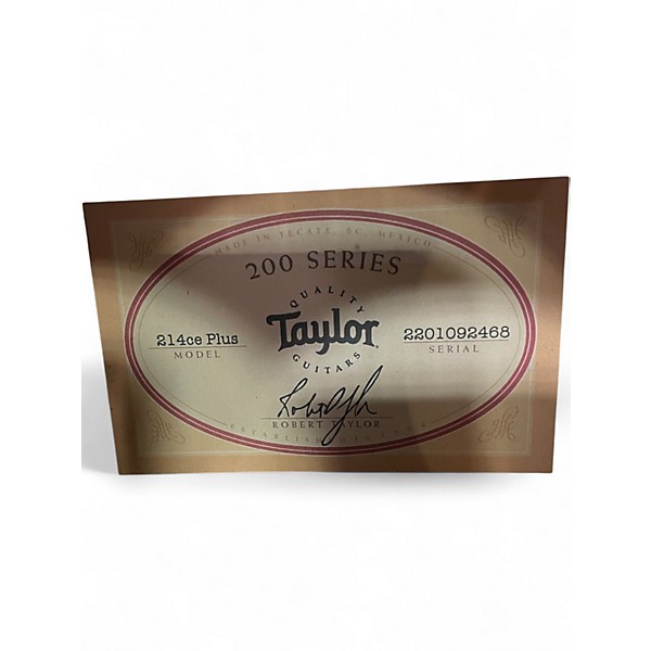 Used Taylor 214CE Plus Natural Acoustic Electric Guitar