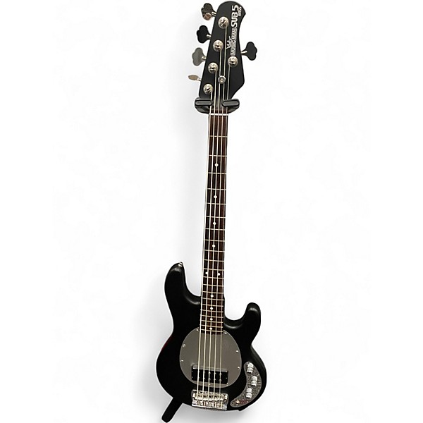 Used Ernie Ball Music Man sub bass 5 Black Electric Bass Guitar