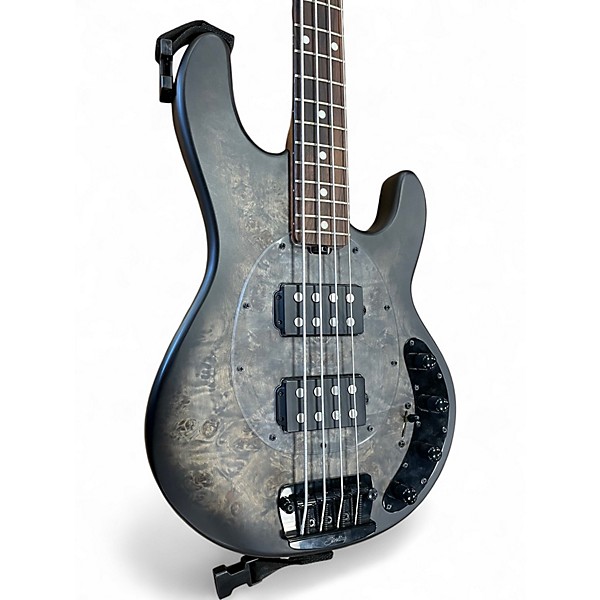 Used Sterling by Music Man Ray34 Trans Black Satin Electric Bass Guitar