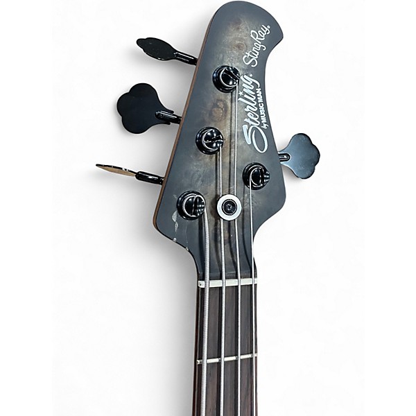 Used Sterling by Music Man Ray34 Trans Black Satin Electric Bass Guitar