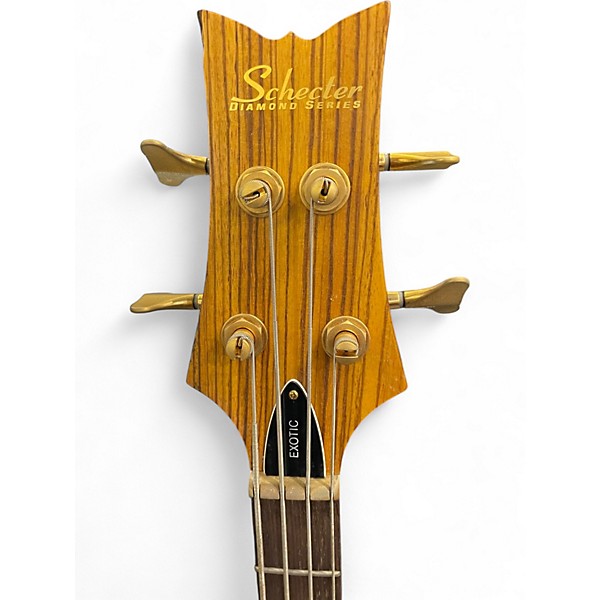 Used Schecter Guitar Research DIAMOND SERIES EXOTIC Natural Electric Bass Guitar