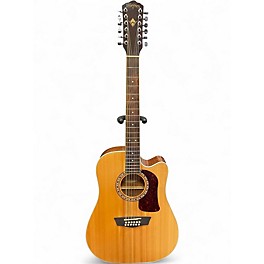 Used Washburn HD10SCE12 Natural 12 String Acoustic Electric Guitar