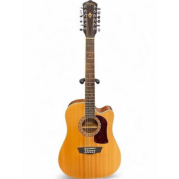 Used Washburn HD10SCE12 Natural 12 String Acoustic Electric Guitar