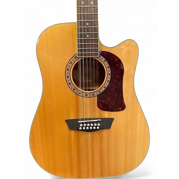 Used Washburn HD10SCE12 Natural 12 String Acoustic Electric Guitar