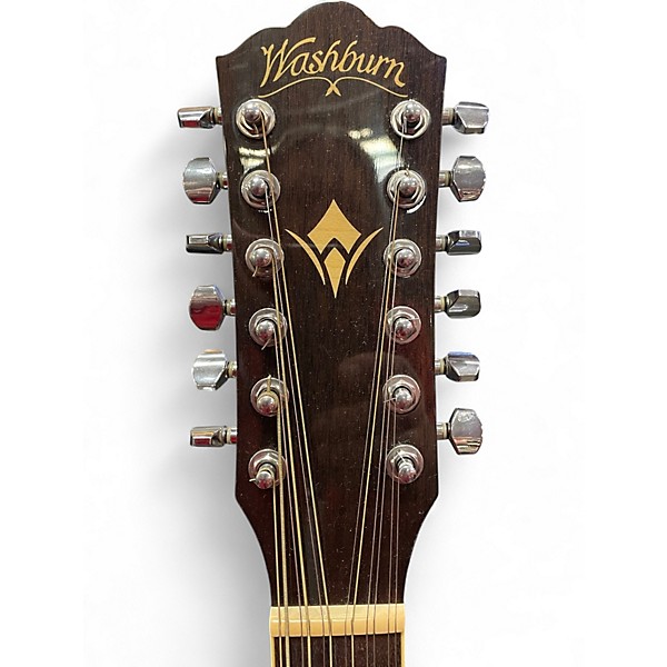 Used Washburn HD10SCE12 Natural 12 String Acoustic Electric Guitar