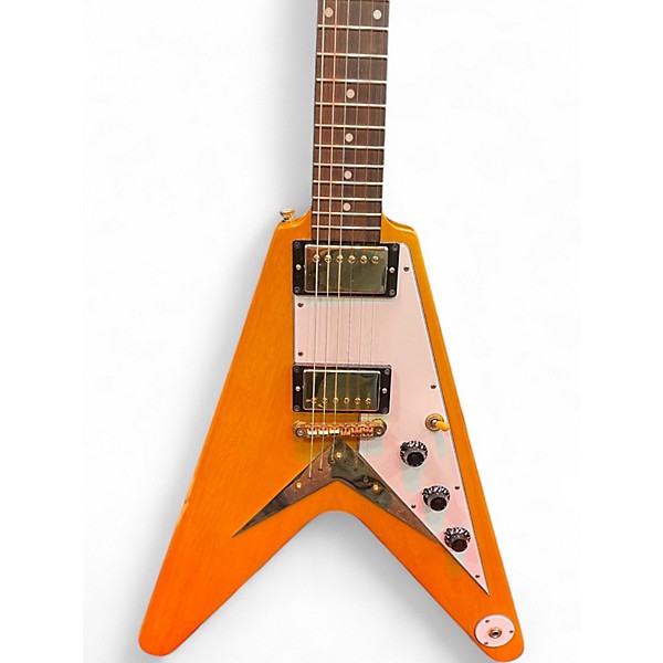 Used 2020s Epiphone Korina Flying V Korina Electric Bass Guitar