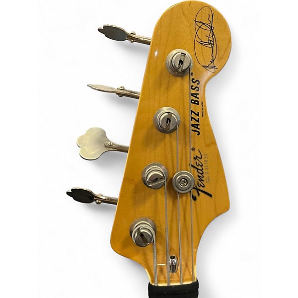 Used Fender Marcus Miller Signature Jazz Bass Natural Electric Bass Guitar