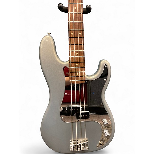 Used Fender Player Precision Bass Silver Electric Bass Guitar