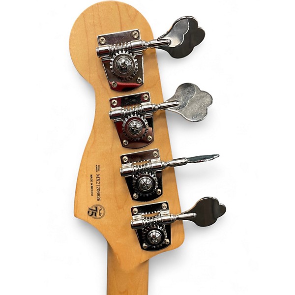 Used Fender Player Precision Bass Silver Electric Bass Guitar