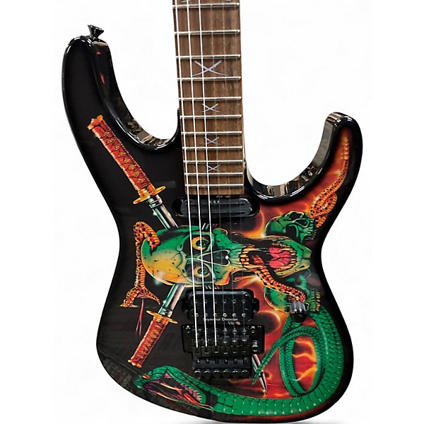 Used 2008 ESP CUSTOM SHOP Skulls & Snakes George Lynch Signature BLACK Solid Body Electric Guitar