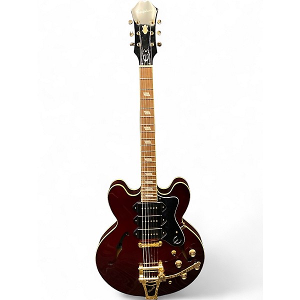 Used Epiphone Riviera P93 Wine Red Hollow Body Electric Guitar