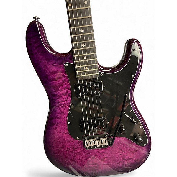 Used Schecter Guitar Research TRADITIONAL PROFESSIONAL Trans Purple Solid Body Electric Guitar