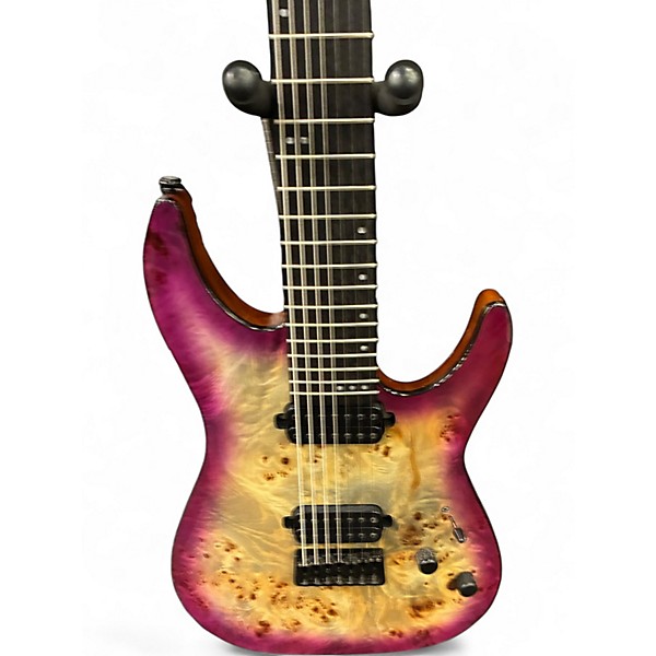 Used Schecter Guitar Research C7 PRO TRANS SPALTED PURPLE Solid Body Electric Guitar