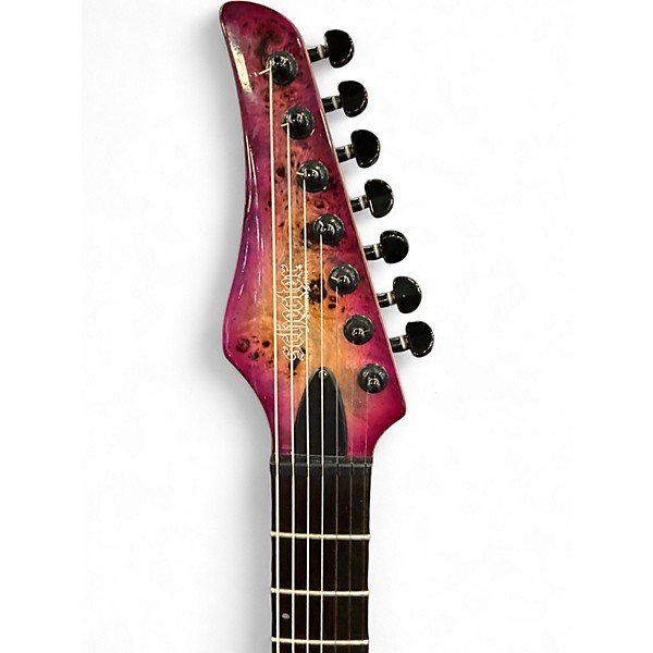 Used Schecter Guitar Research C7 PRO TRANS SPALTED PURPLE Solid Body Electric Guitar