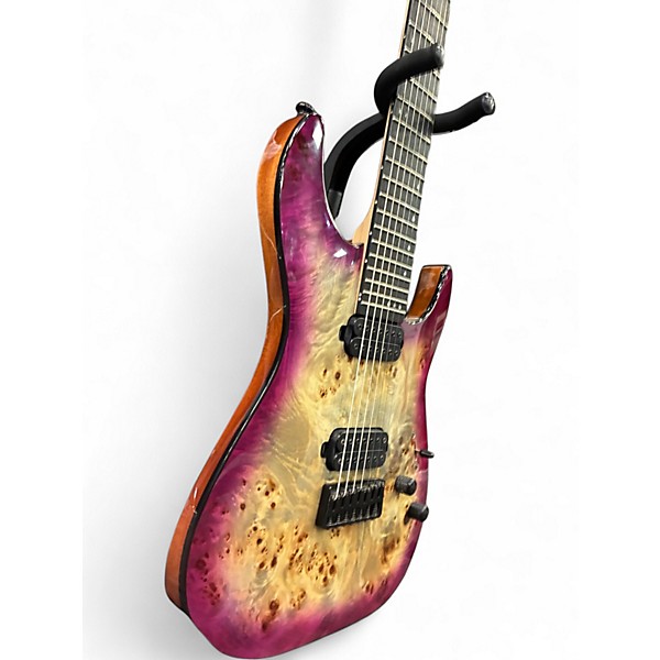 Used Schecter Guitar Research C7 PRO TRANS SPALTED PURPLE Solid Body Electric Guitar