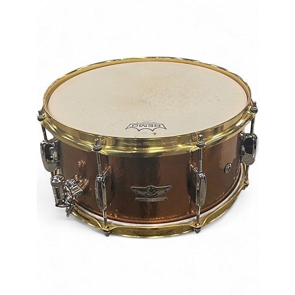 Used TAMA 14in STAR Reserve Hand Hammered Brass Snare Drum Brass Drum