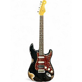 Used 2021 Fender 1962 Heavy Relic Stratocaster HSS Black Solid Body Electric Guitar