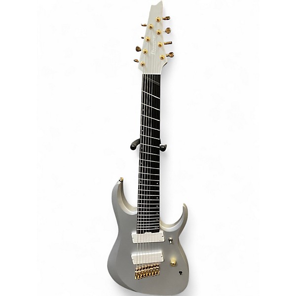 Used Ibanez RGDMS8 Metallic Silver Solid Body Electric Guitar