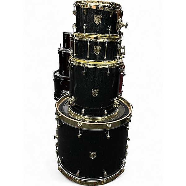 Used SJC Drums 4 Piece CUSTOM KIT COLOR SHIFT SPARKLE Drum Kit