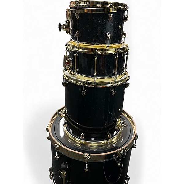 Used SJC Drums 4 Piece CUSTOM KIT COLOR SHIFT SPARKLE Drum Kit