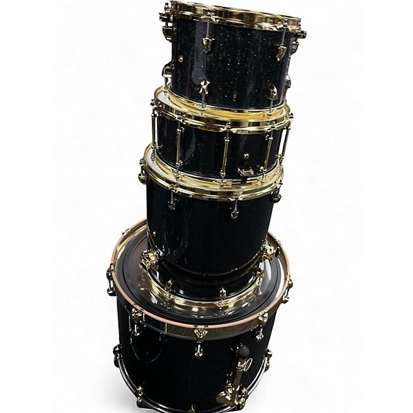 Used SJC Drums 4 Piece CUSTOM KIT COLOR SHIFT SPARKLE Drum Kit