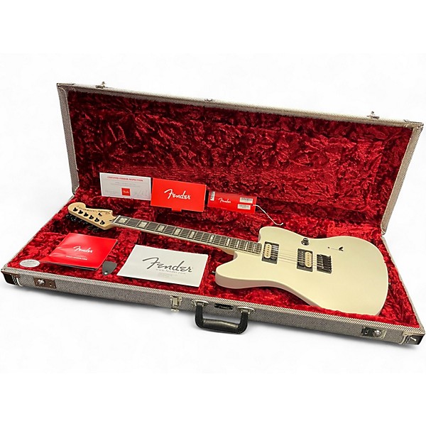 Used Fender Jim Root Signature Jazzmaster White Solid Body Electric Guitar