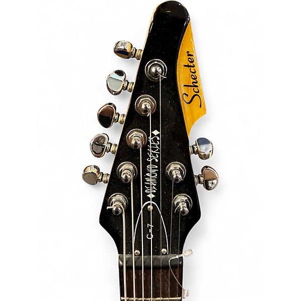 Used Schecter Guitar Research Diamond Series C7 Navy Blue Solid Body Electric Guitar