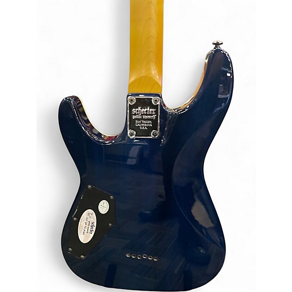 Used Schecter Guitar Research Omen Extreme 6 Ocean Blue Burst Solid Body Electric Guitar