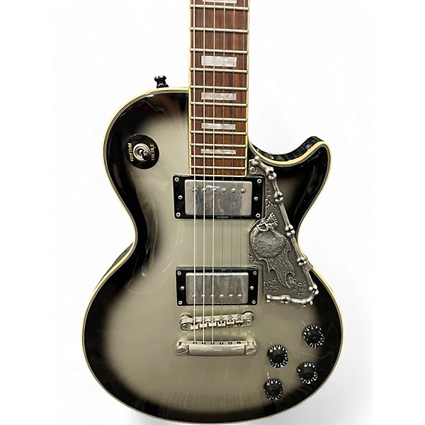 Used Epiphone Les Paul Custom Silverburst Solid Body Electric Guitar