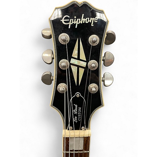Used Epiphone Les Paul Custom Silverburst Solid Body Electric Guitar