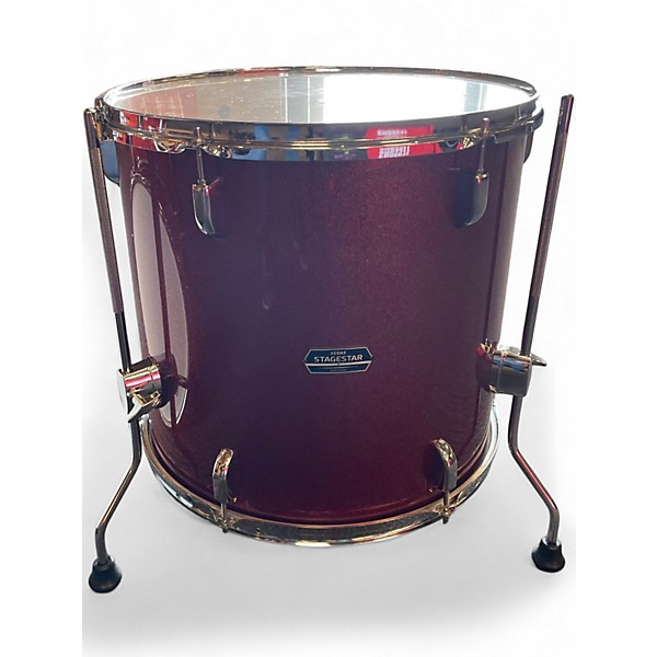 Used TAMA 5 Piece stagestar red sparkle Drum Kit