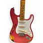 Used Fender Custom Shop LTD Namm '56 Thinline Stratocaster Shell Pink Over Sunburst Hollow Body Electric Guitar