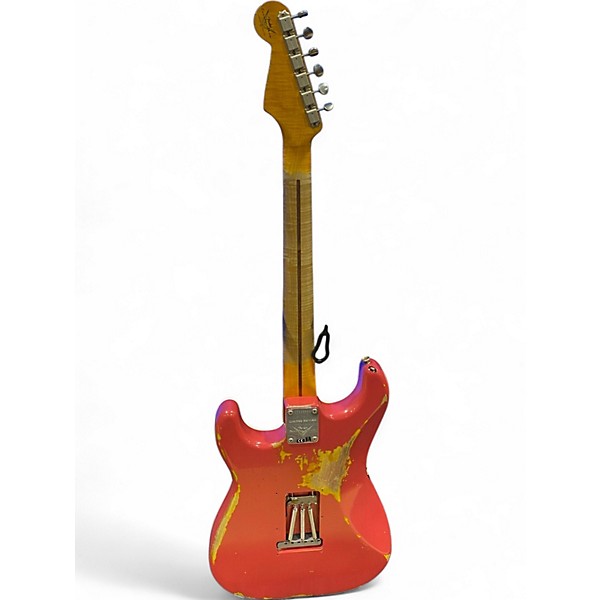 Used Fender Custom Shop LTD Namm '56 Thinline Stratocaster Shell Pink Over Sunburst Hollow Body Electric Guitar