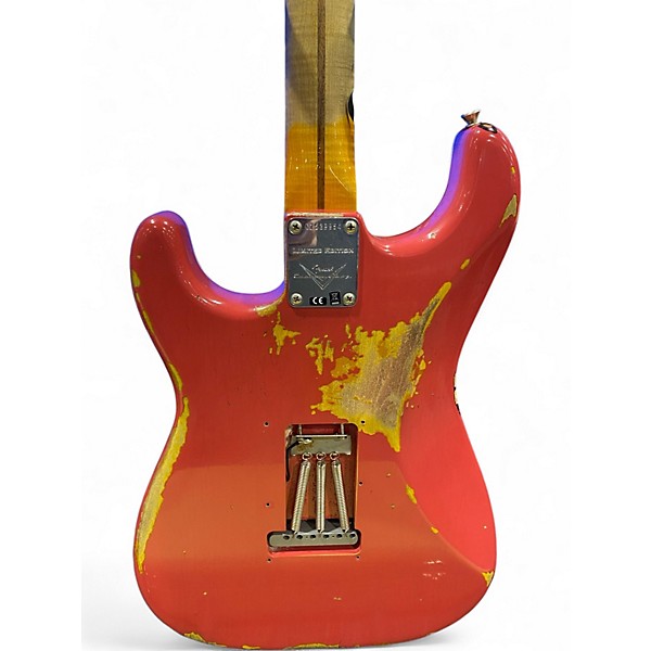 Used Fender Custom Shop LTD Namm '56 Thinline Stratocaster Shell Pink Over Sunburst Hollow Body Electric Guitar