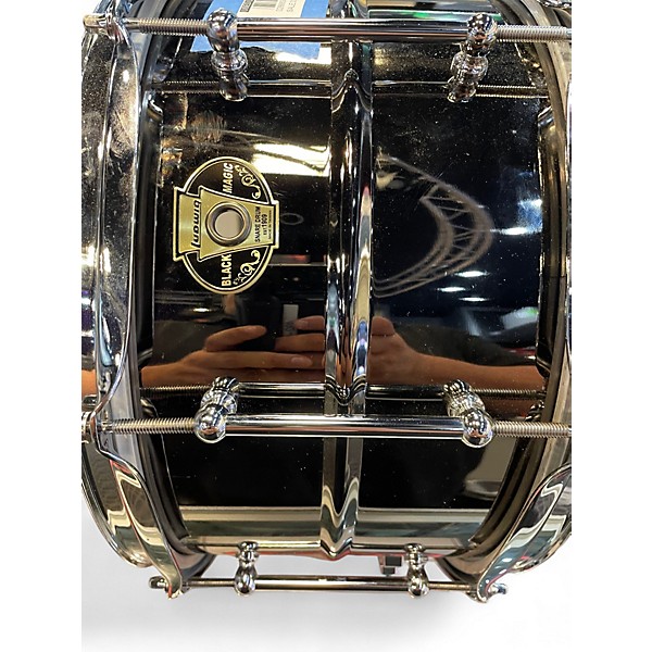 Used Ludwig 6.5X13 Black Magic Snare Black Drum