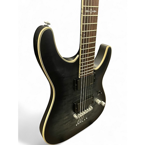 Used Schecter Guitar Research C1 Platinum Trans Black Solid Body Electric Guitar