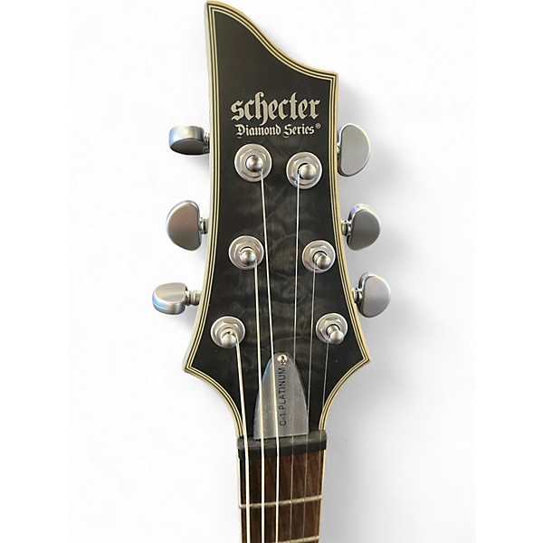 Used Schecter Guitar Research C1 Platinum Trans Black Solid Body Electric Guitar