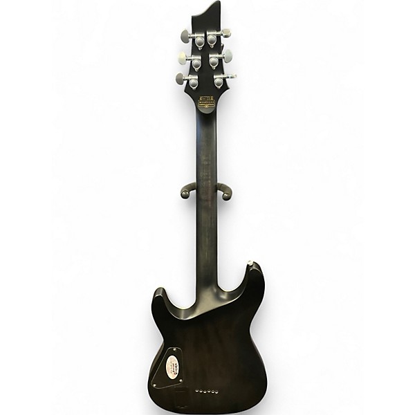 Used Schecter Guitar Research C1 Platinum Trans Black Solid Body Electric Guitar