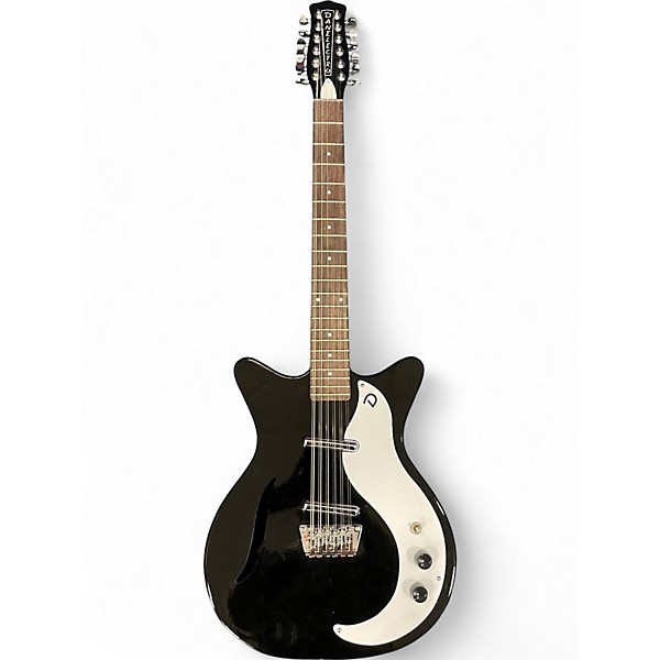 Used Danelectro 12SDC 12-String Black Solid Body Electric Guitar