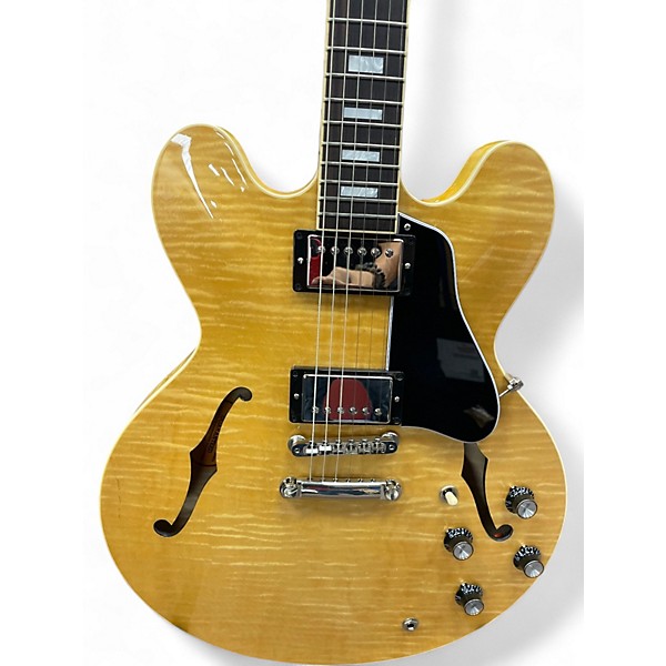 Used 2022 Gibson ES-335 NATURAL FIGURED Hollow Body Electric Guitar